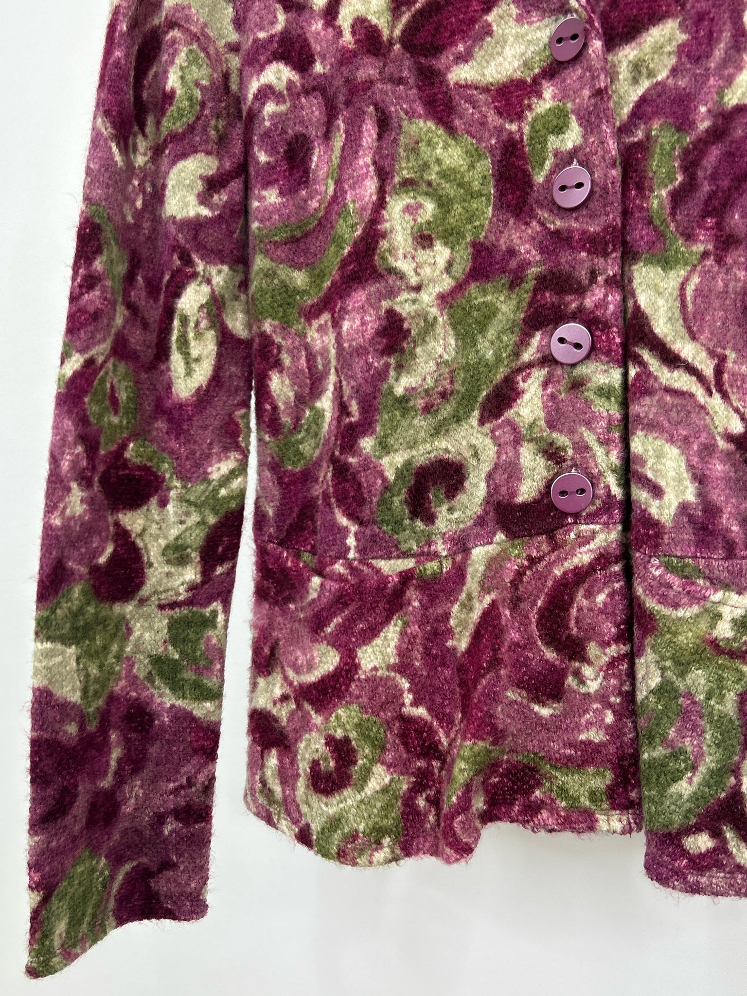 HABITAT Size S Plum Floral Women Jacket NWT