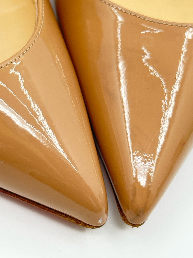 CHRISTIAN LOUBOUTIN Size 37.5 nude Women's Pumps
