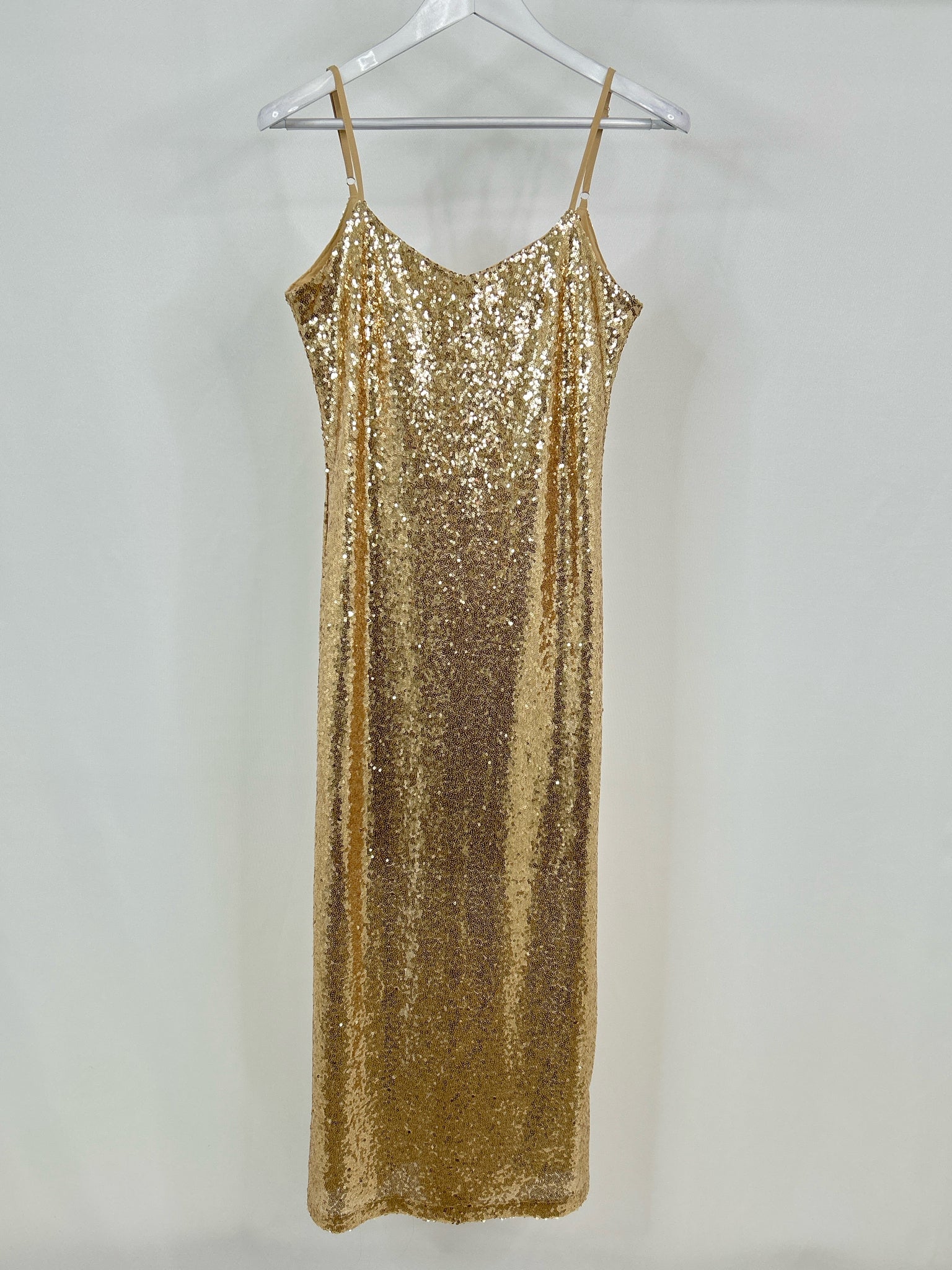 Le Soir Size S Gold Women Dress