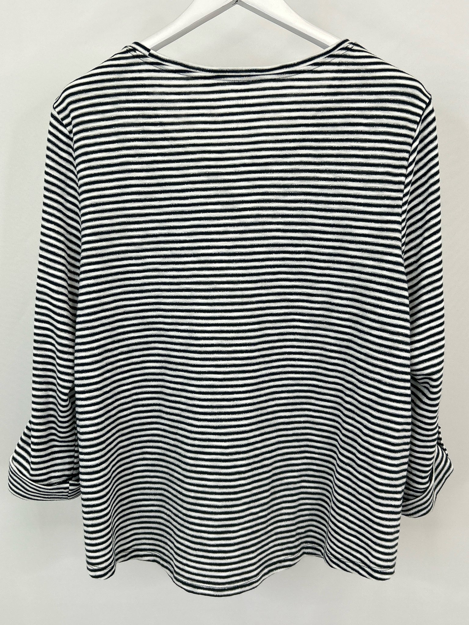 CHICO'S Size XL Navy and White Women Top NWT
