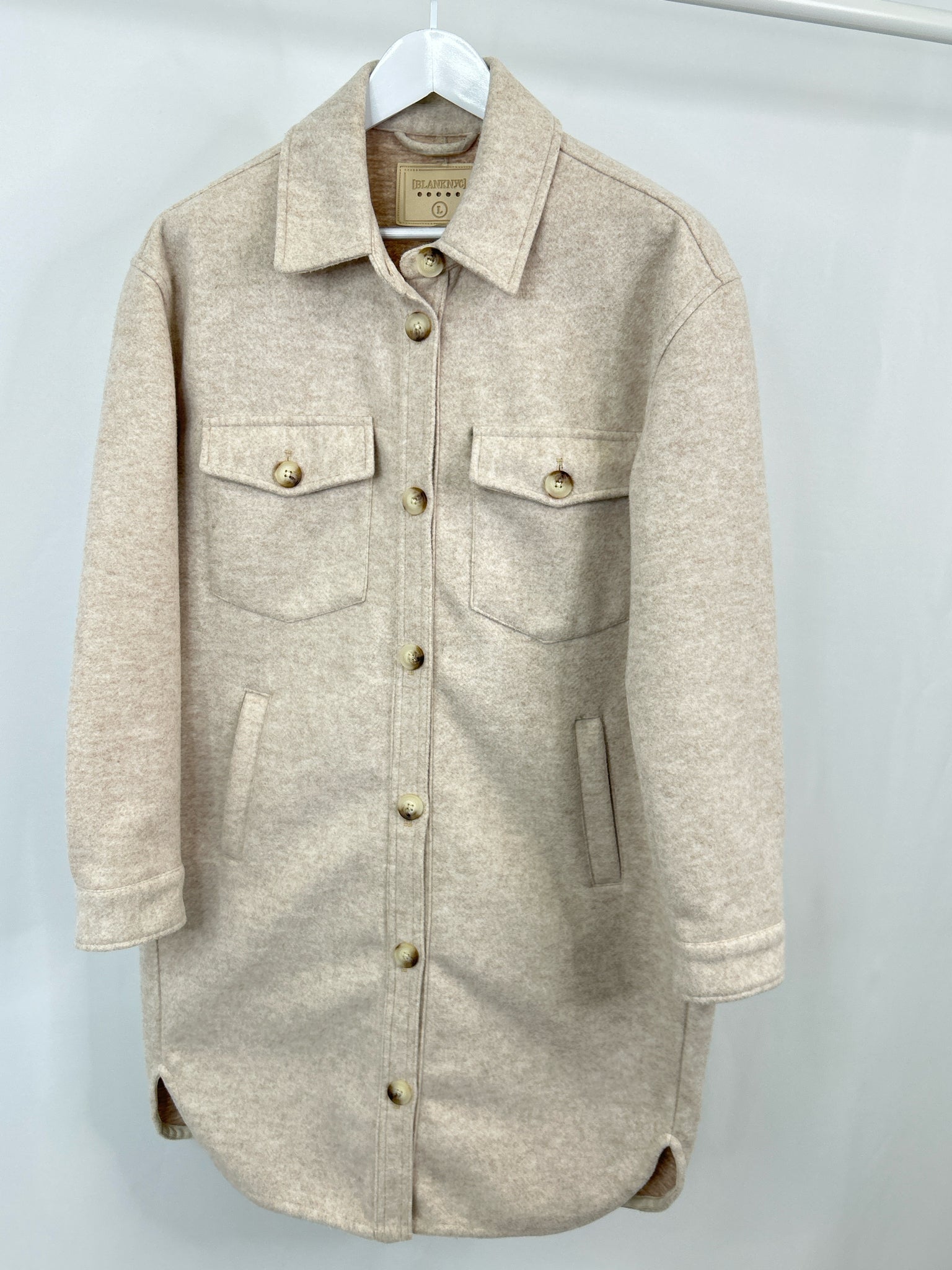 BLANKNYC Size L Beige Women Coat