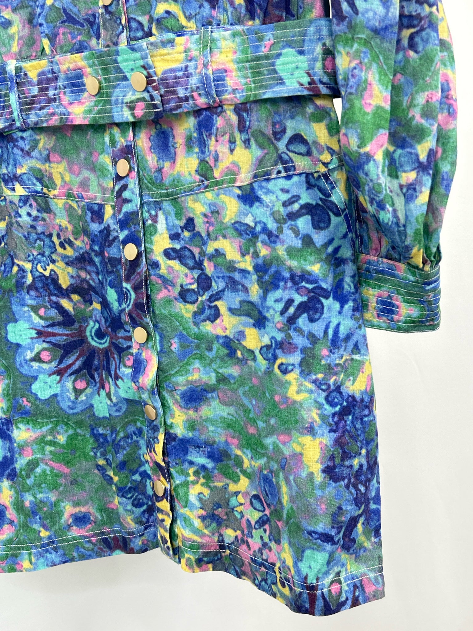 Elliatt Size L BLUE AND YELLOW Women Dress