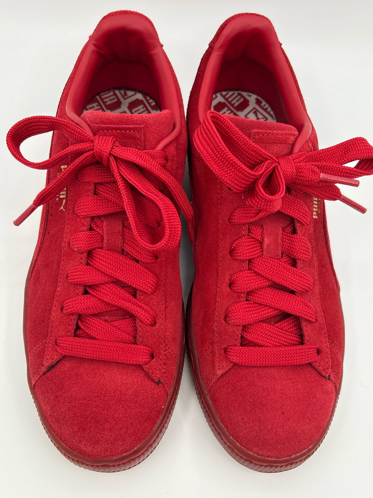 PUMA Size 8.5 Red Suede neakers