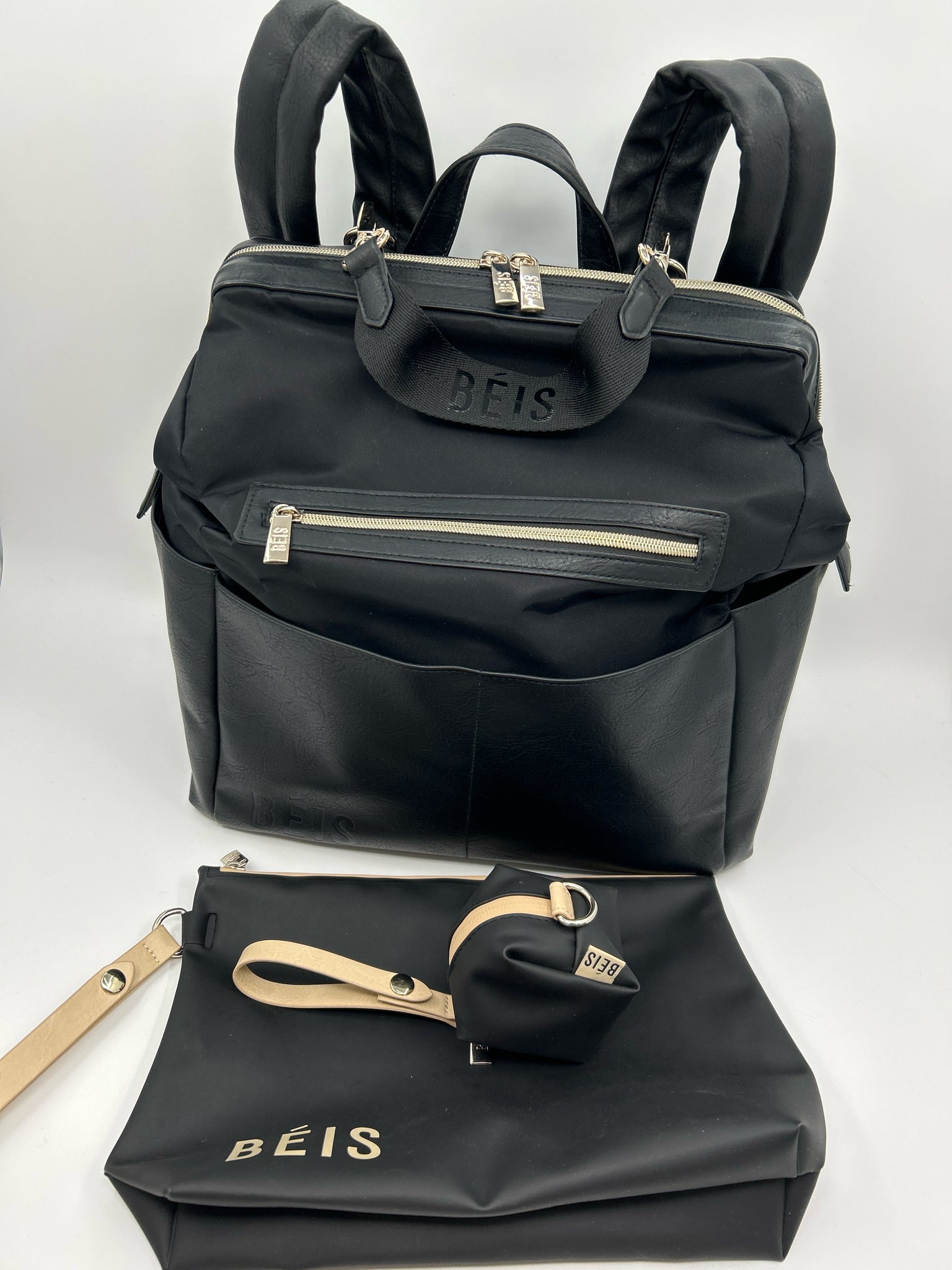 BEIS Black Women's Backpack