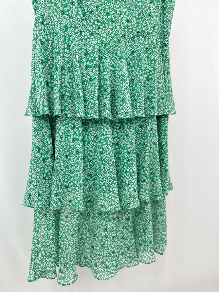 NINE WEST Size 14 Green Floral Dress NWT