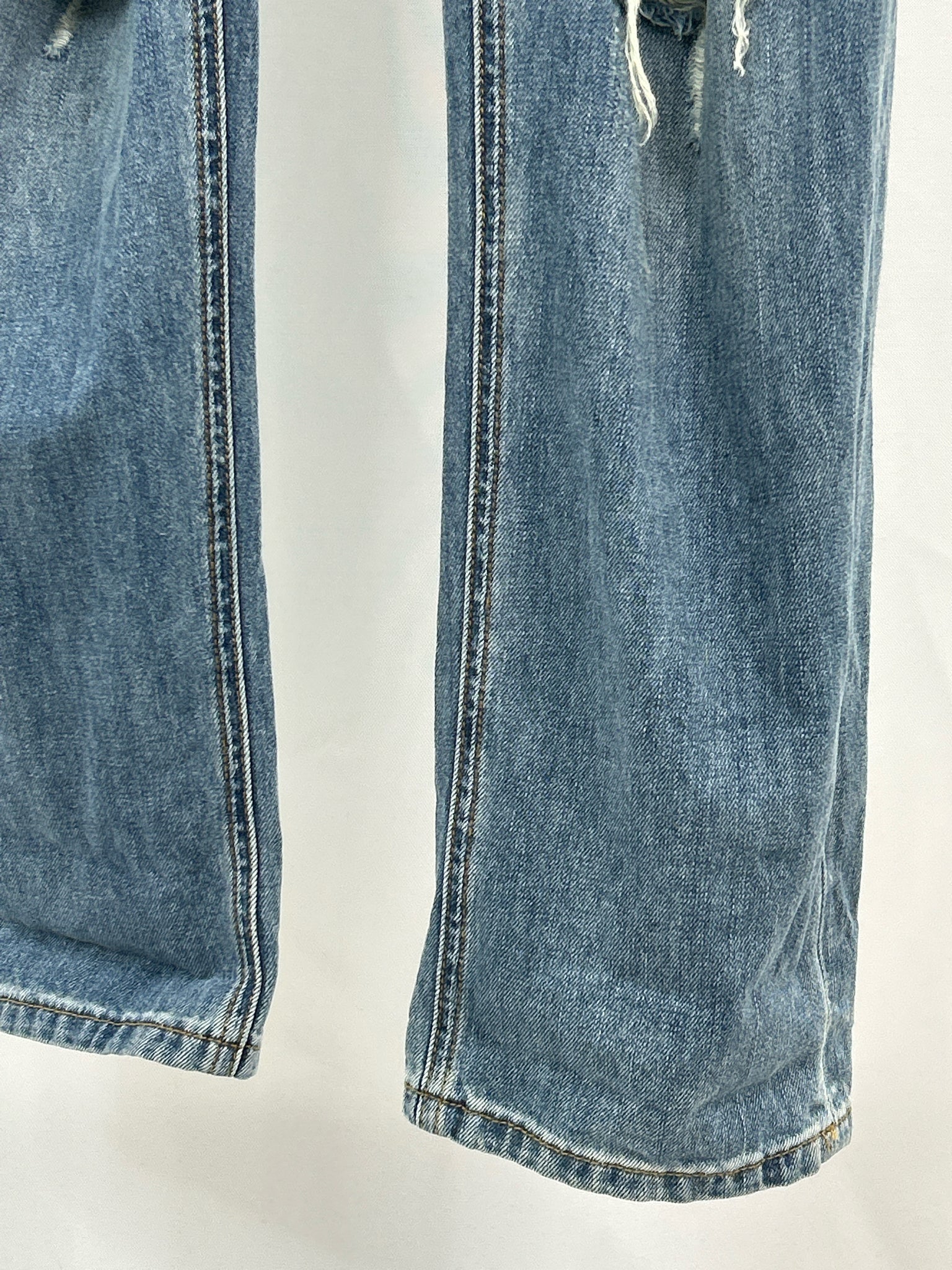 RISEN JEANS Size L BLUE DENIM Women Overall