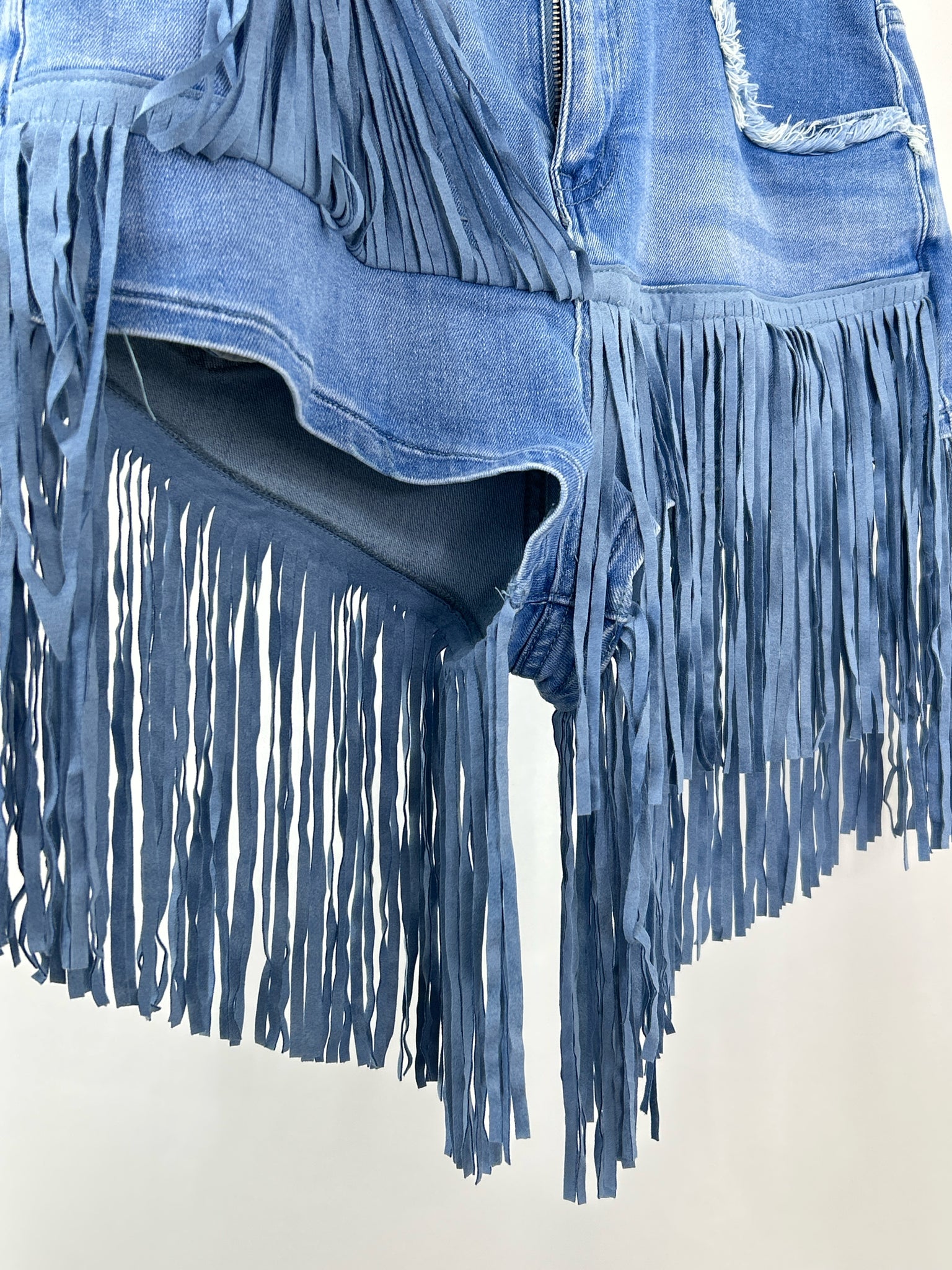 Oyrosy Size L BLUE DENIM Women Shorts