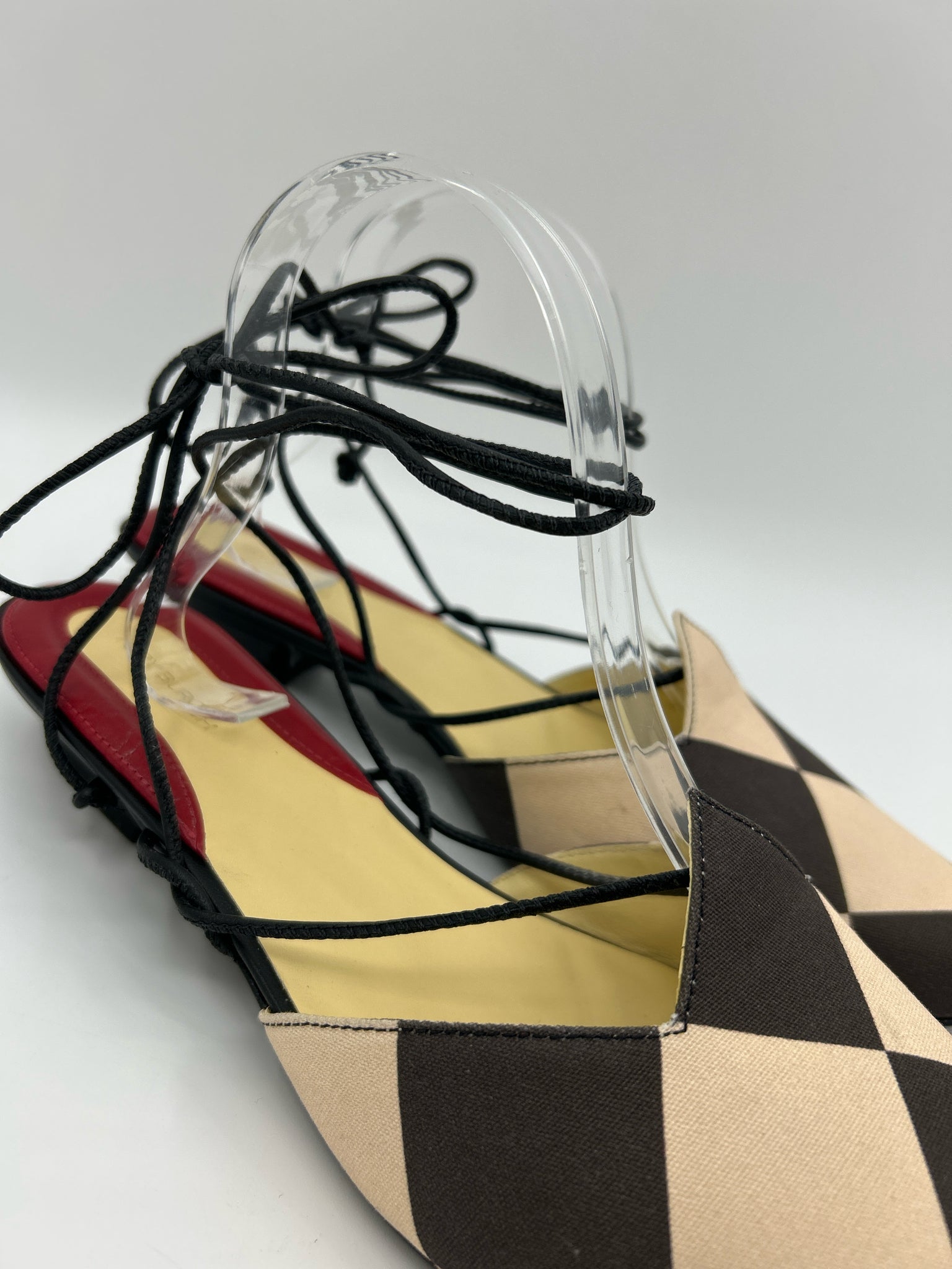 TORY BURCH Size 11 BROWN AND BEIGE Women Flats