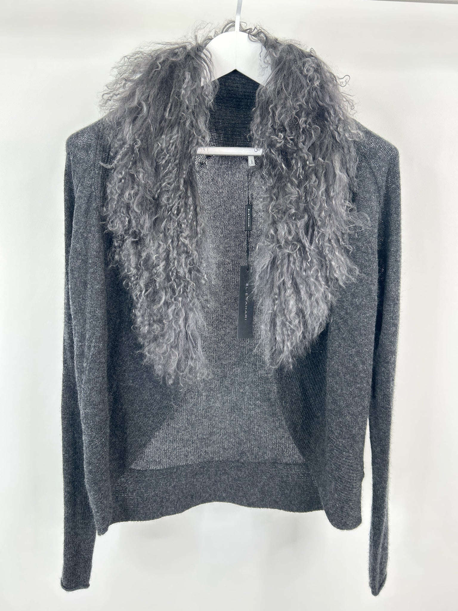 ELIE TAHARI Size M Charcoal Women Cardigan