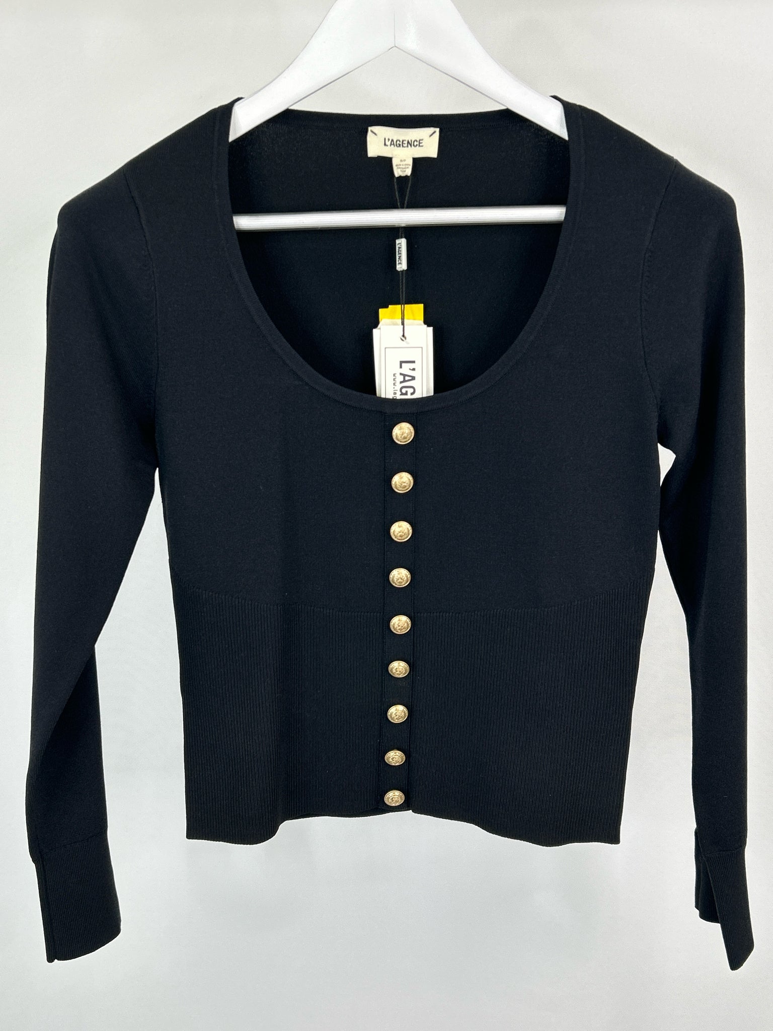 L'AGENCE Size S Black Women Top
