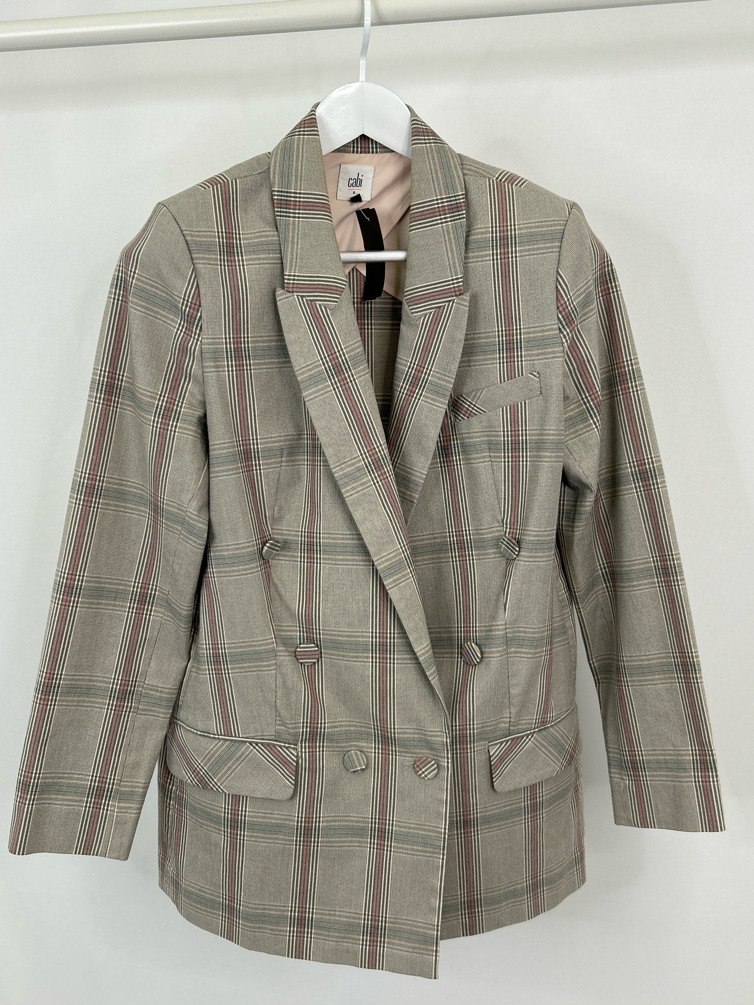 CABI Size 8 Brown Plaid Women Blazer