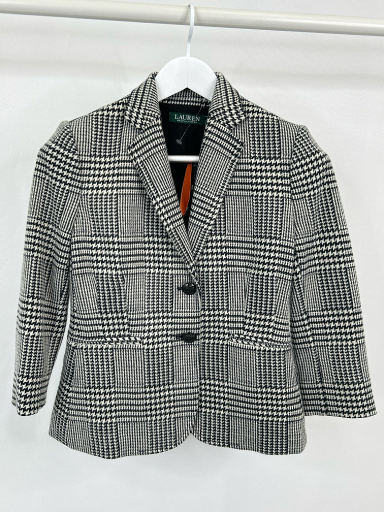 Lauren Ralph Lauren Women Size 4P Black and White Blazer NWT