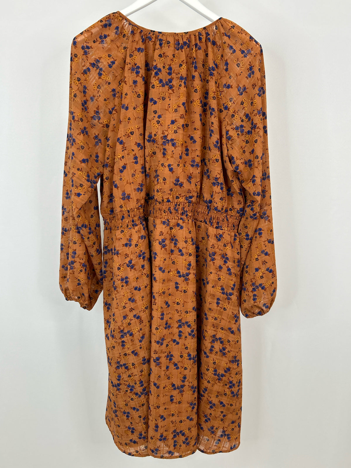 DRAPER JAMES Size 2X Brown floral Women Dress