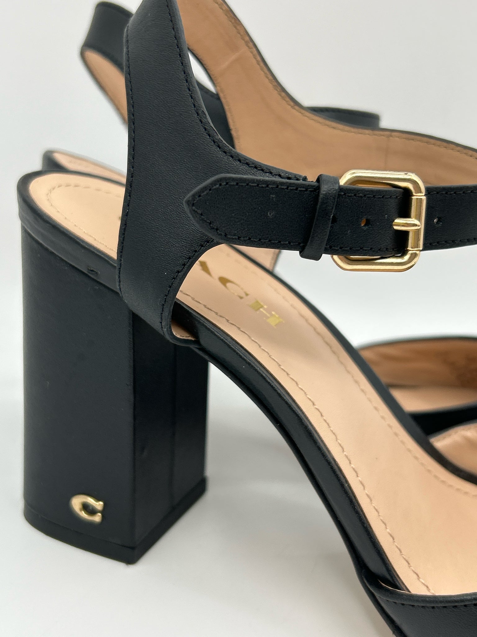 COACH Size 10 Black Women Sandal NWOB