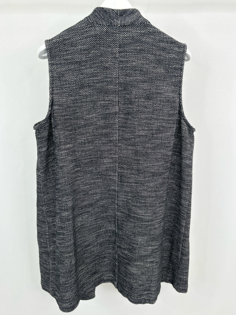 EILEEN FISHER Women Size XL Black and White Vest