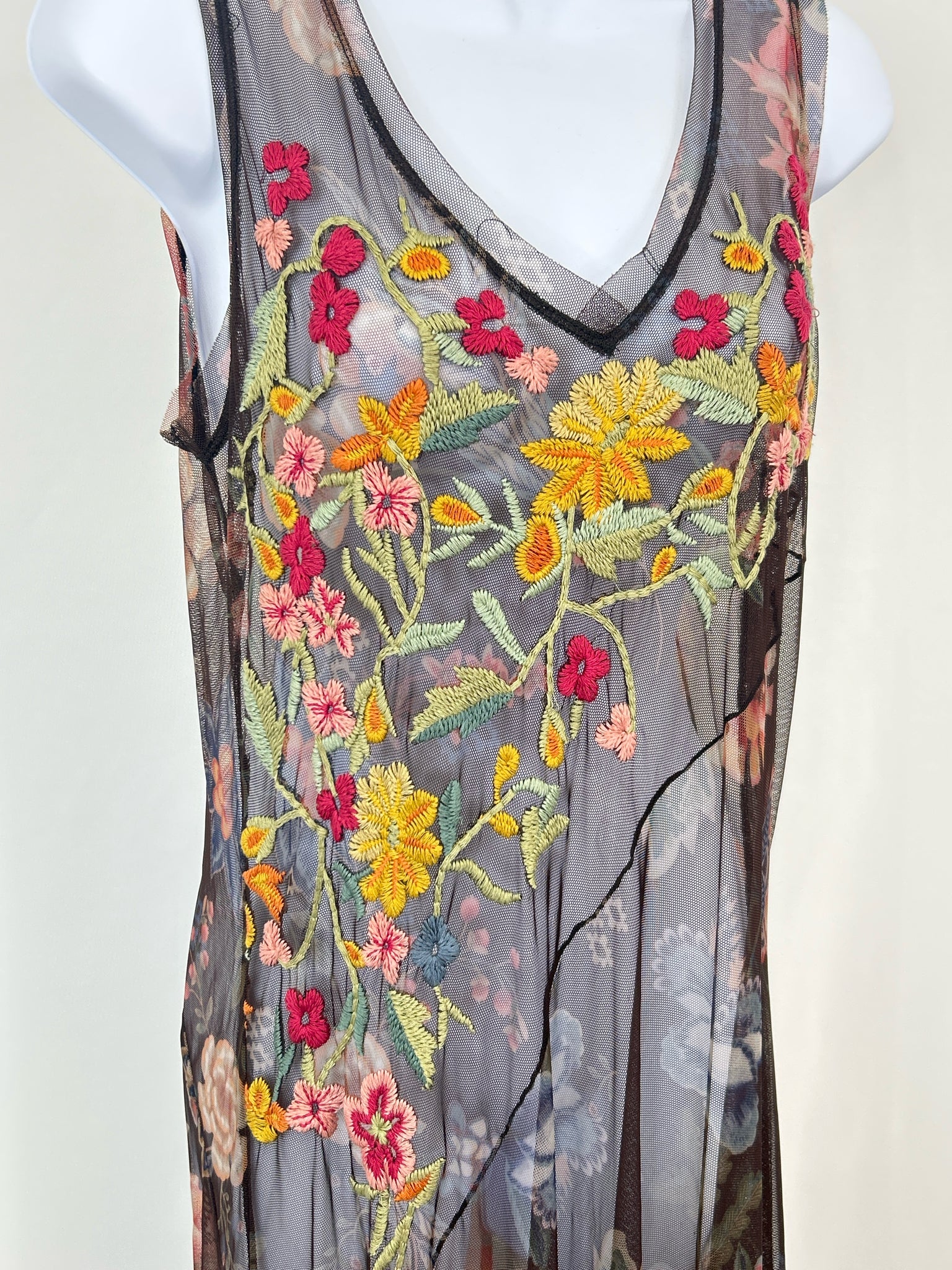 JOHNNY WAS Size L Brown Women Dress