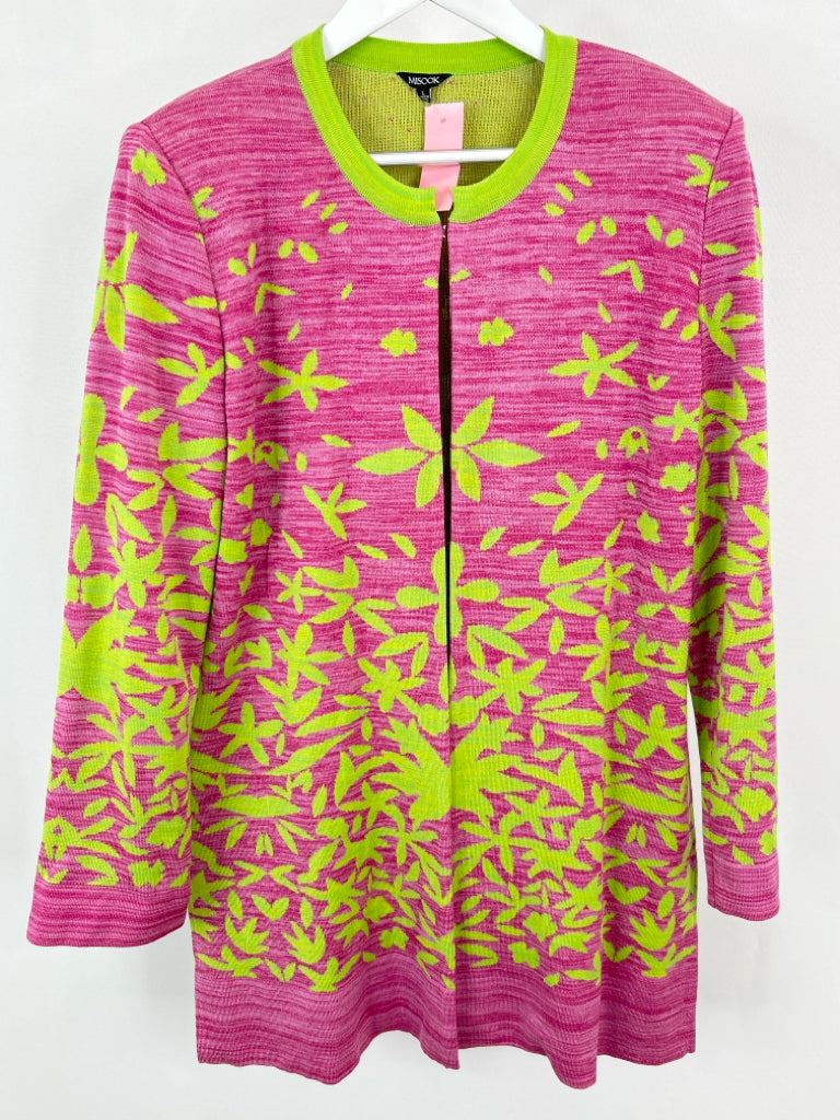 MISOOK Size L Pink Print Women's Jacket