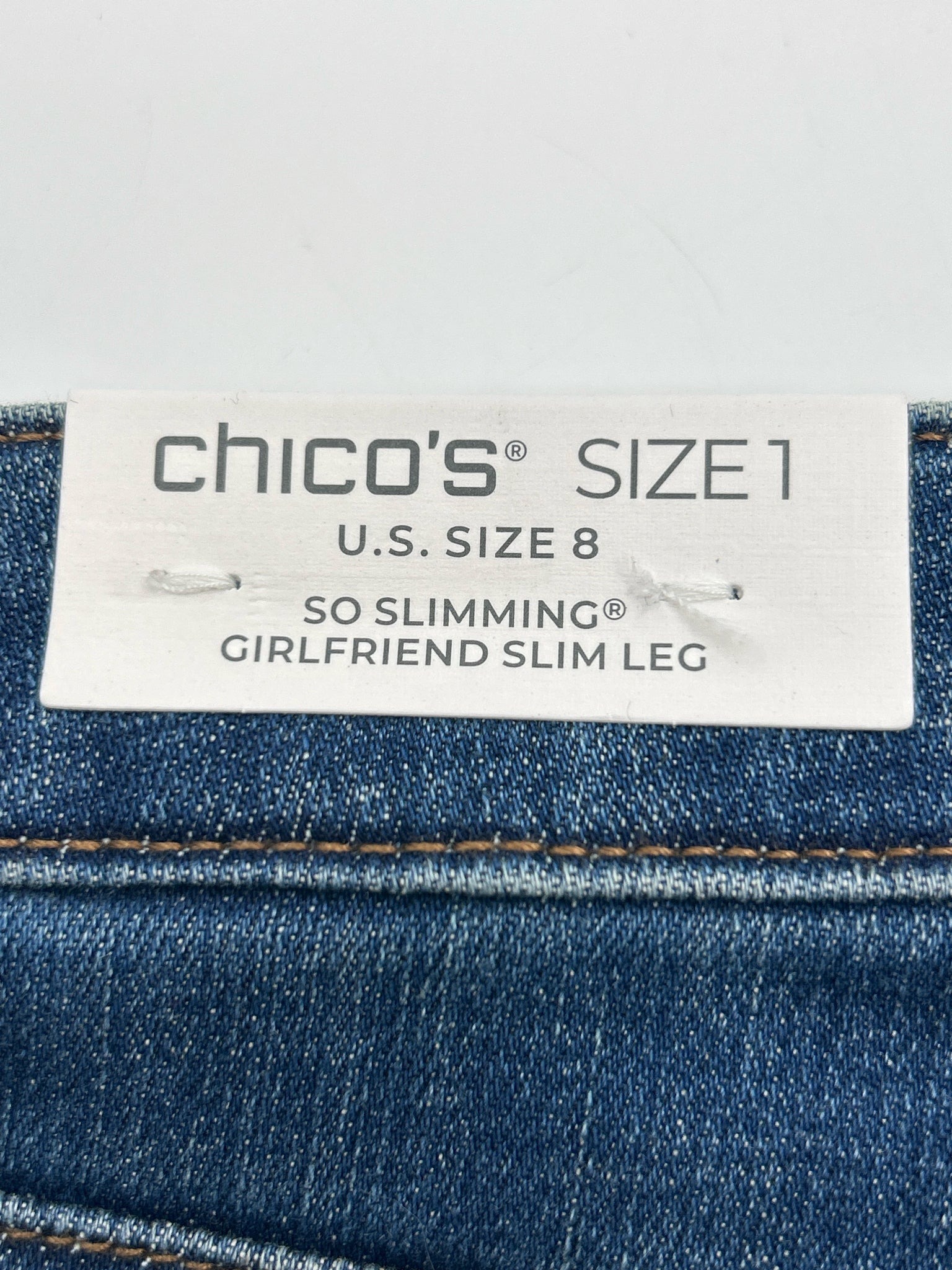CHICO'S Size 8 BLUE DENIM Women jeans