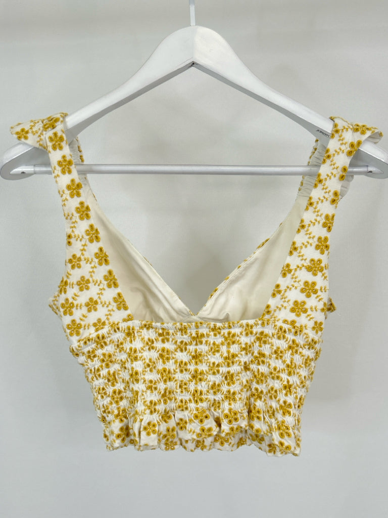 LPA Size S White and Mustard Women's Top