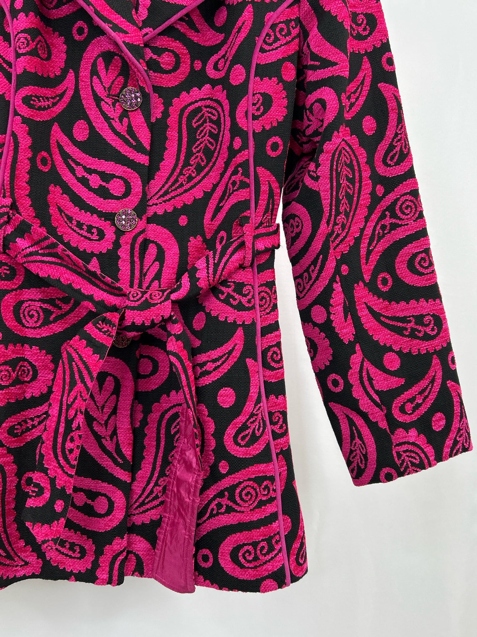 3 SISTERS Size 2X Fuschia Print Women Coat