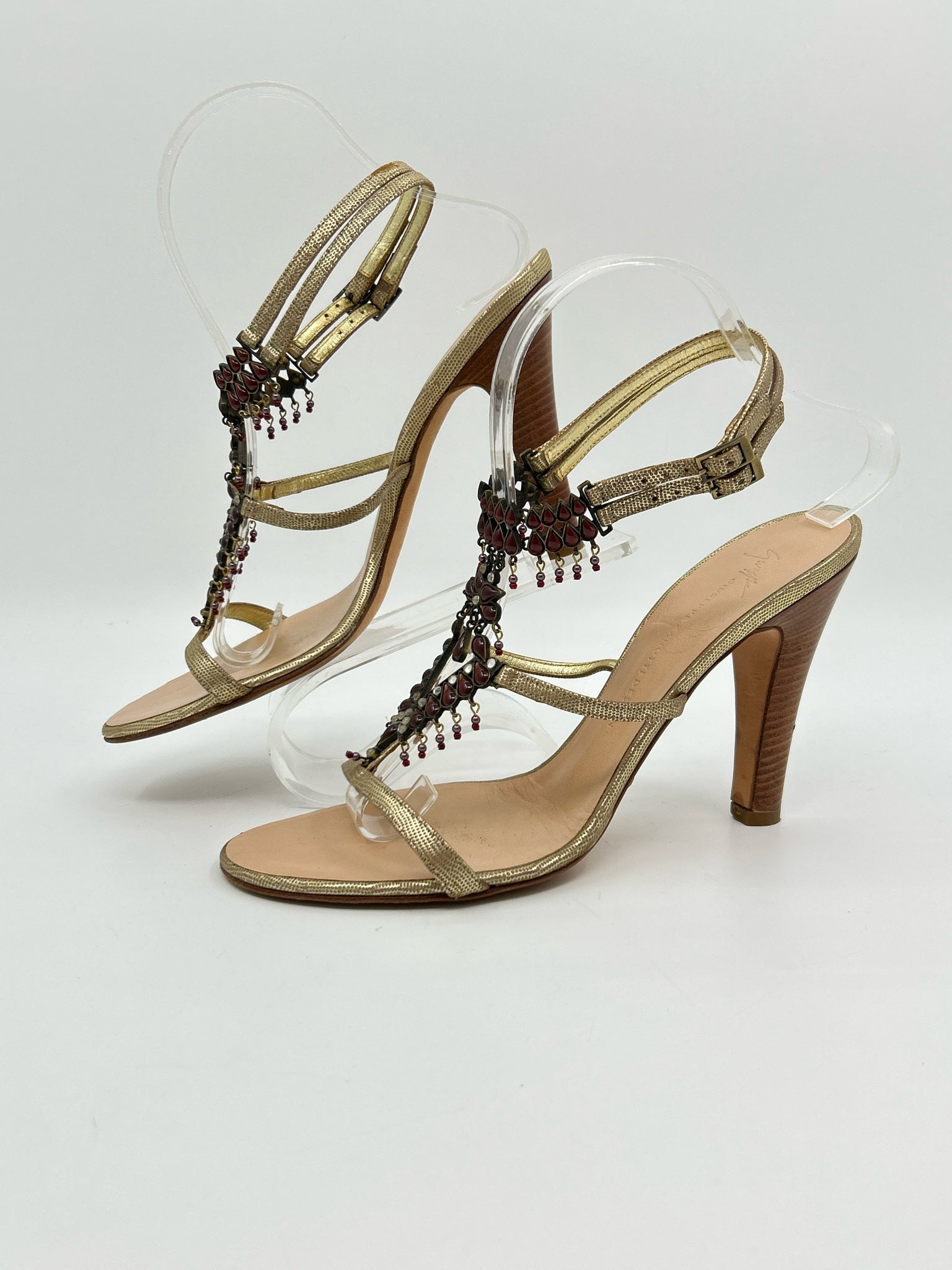GIUSEPPE ZANOTTI Size 9.5B Gold Women Sandal