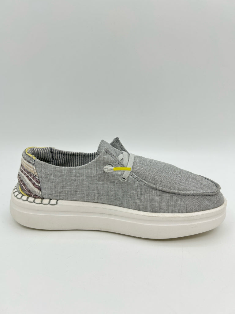 Hey Dude Size 6 light grey Women's Shoes