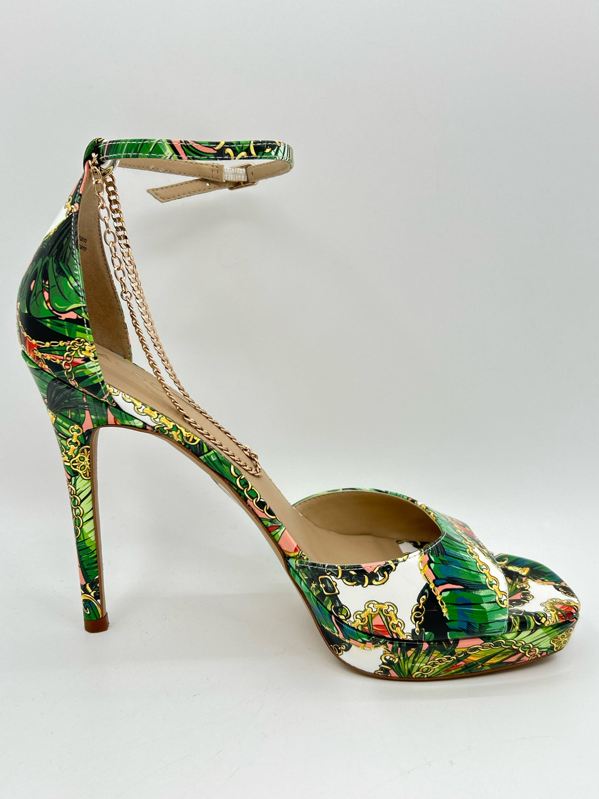 ALDO Size 11 Green Print Women Sandal