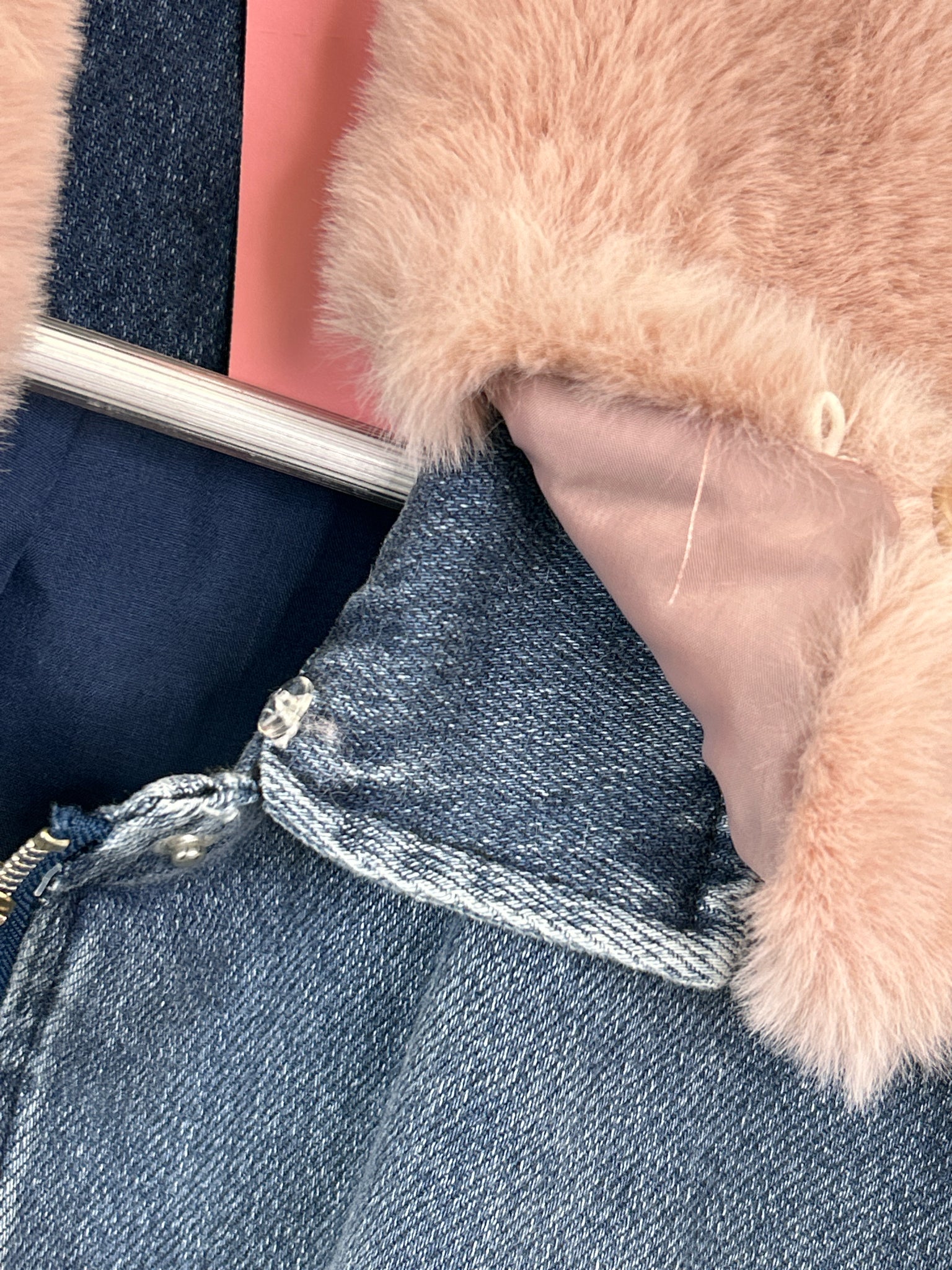 Peach Love Size S BLUE DENIM Women Jacket