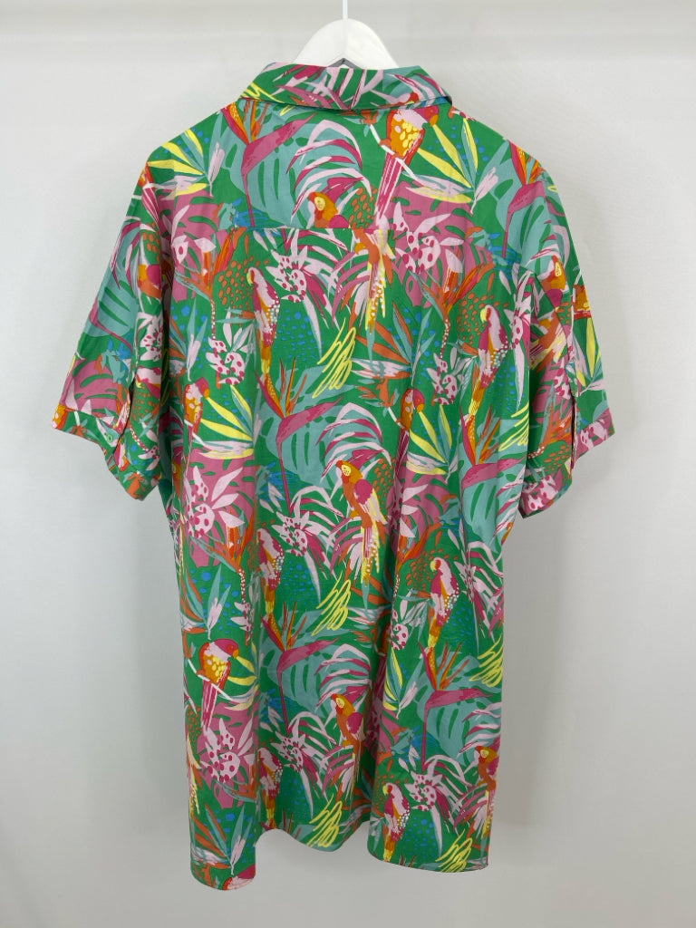 MICHELLE MCDOWELL Size XXL Green Floral Women's Dress