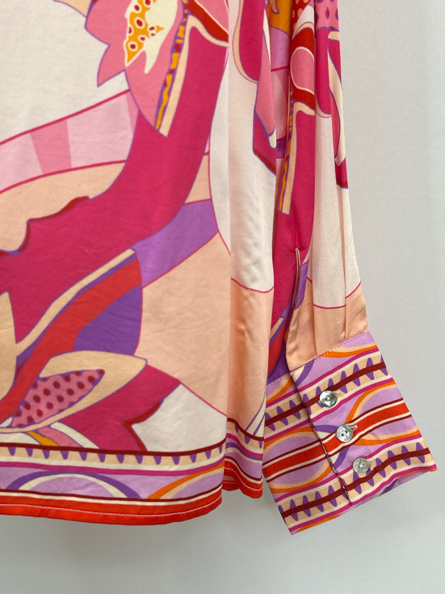 ESQUALO Size 8 Pink and Red Women Shirt