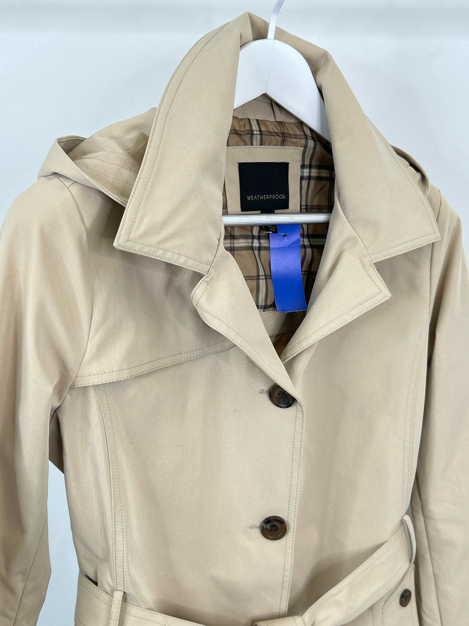 WEATHERPROOF Size M KHAKI Women Raincoat