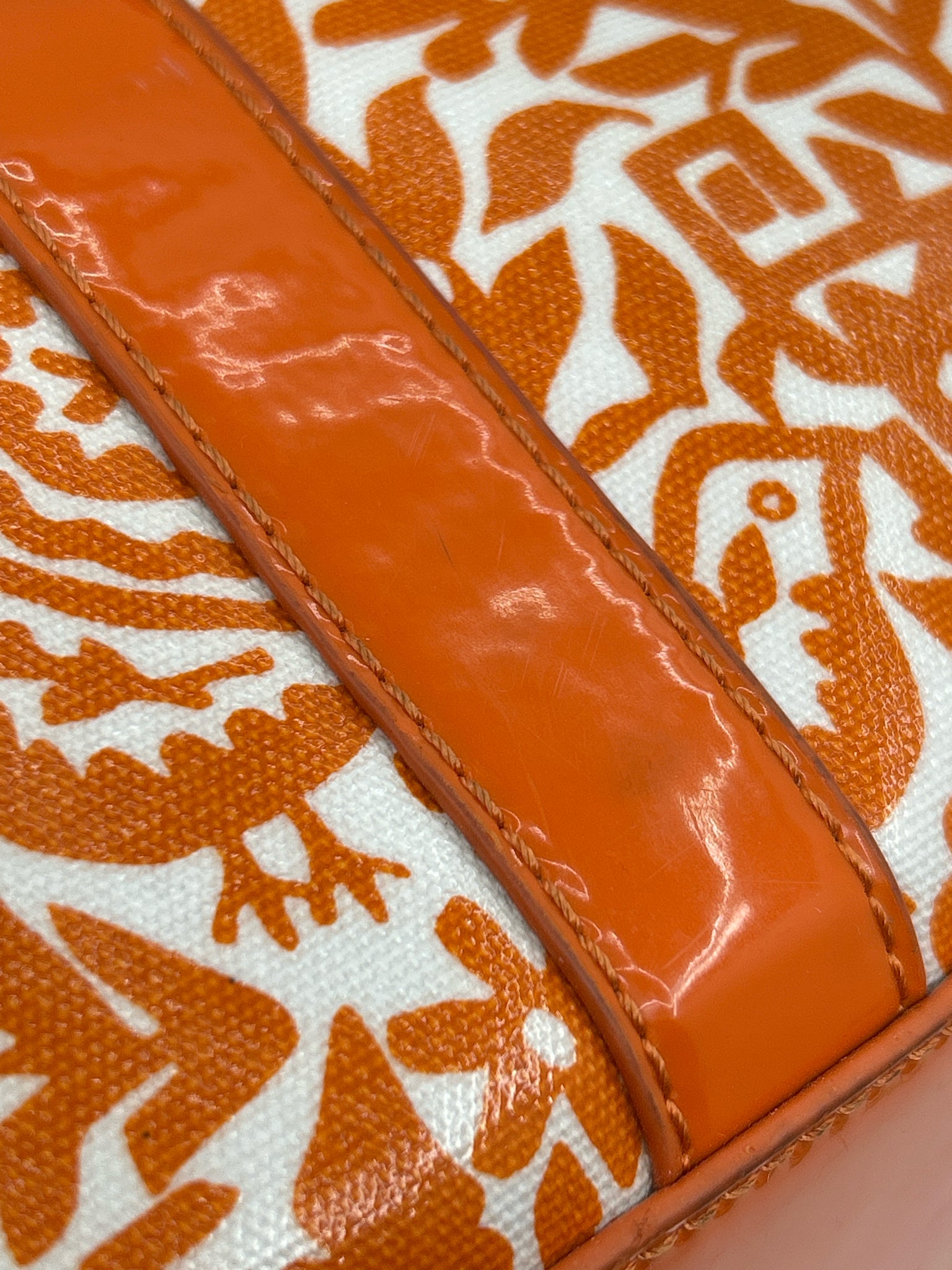 TORY BURCH ORANGE AND WHITE Women Tote