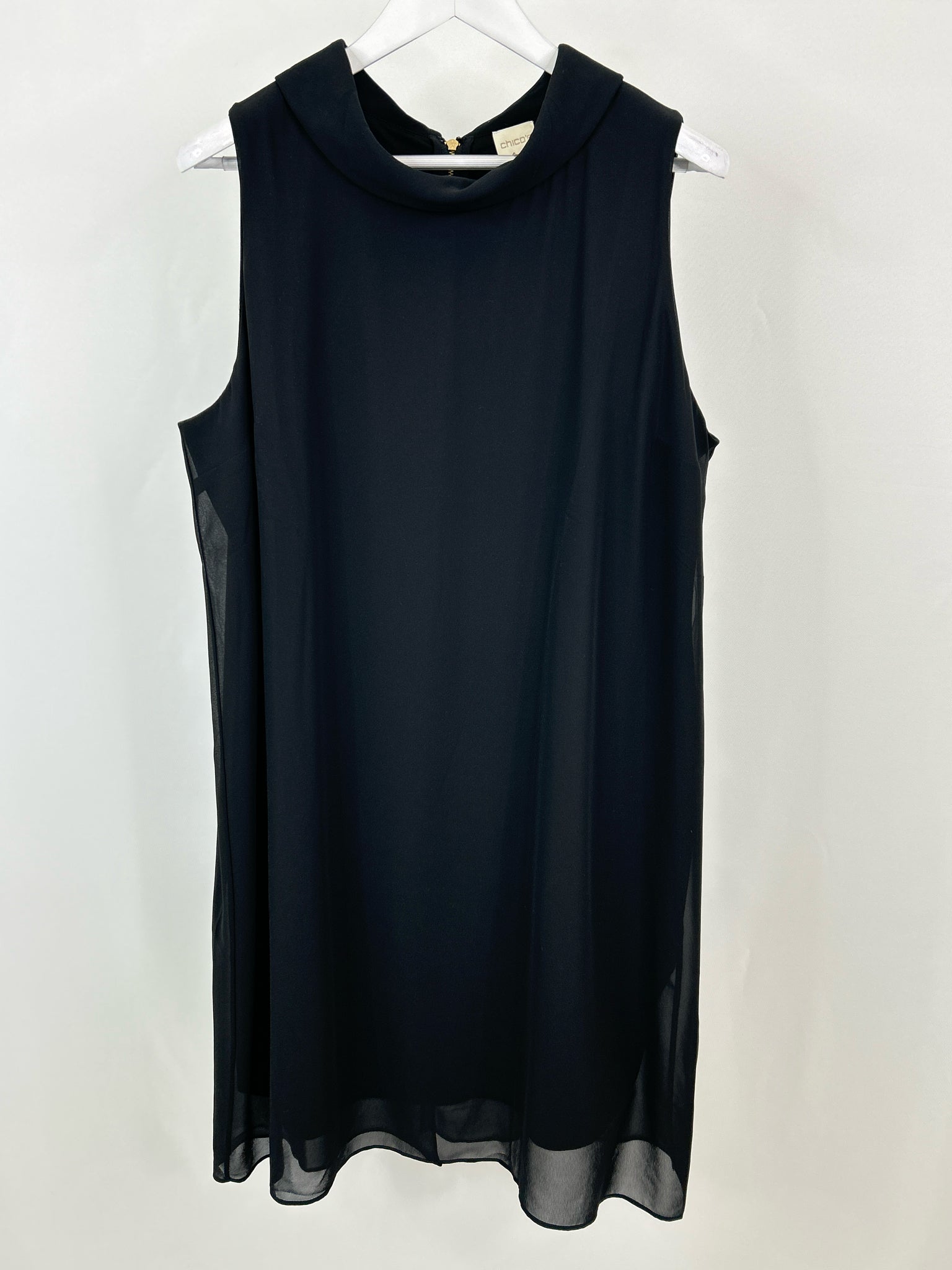 CHICO'S Size 16 Black Women Dress
