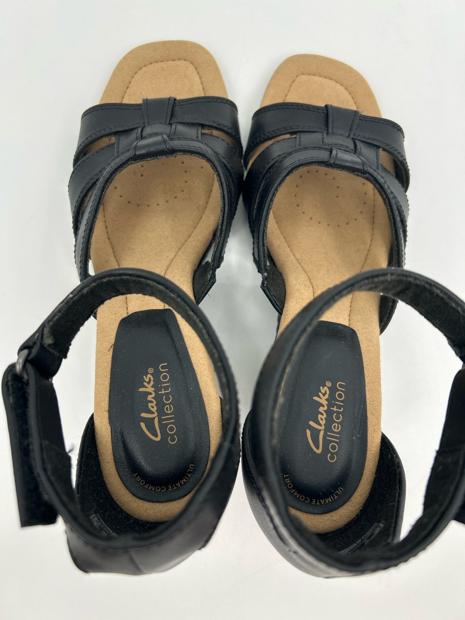 CLARKS COLLECTION Size 9M Black Women Sandal