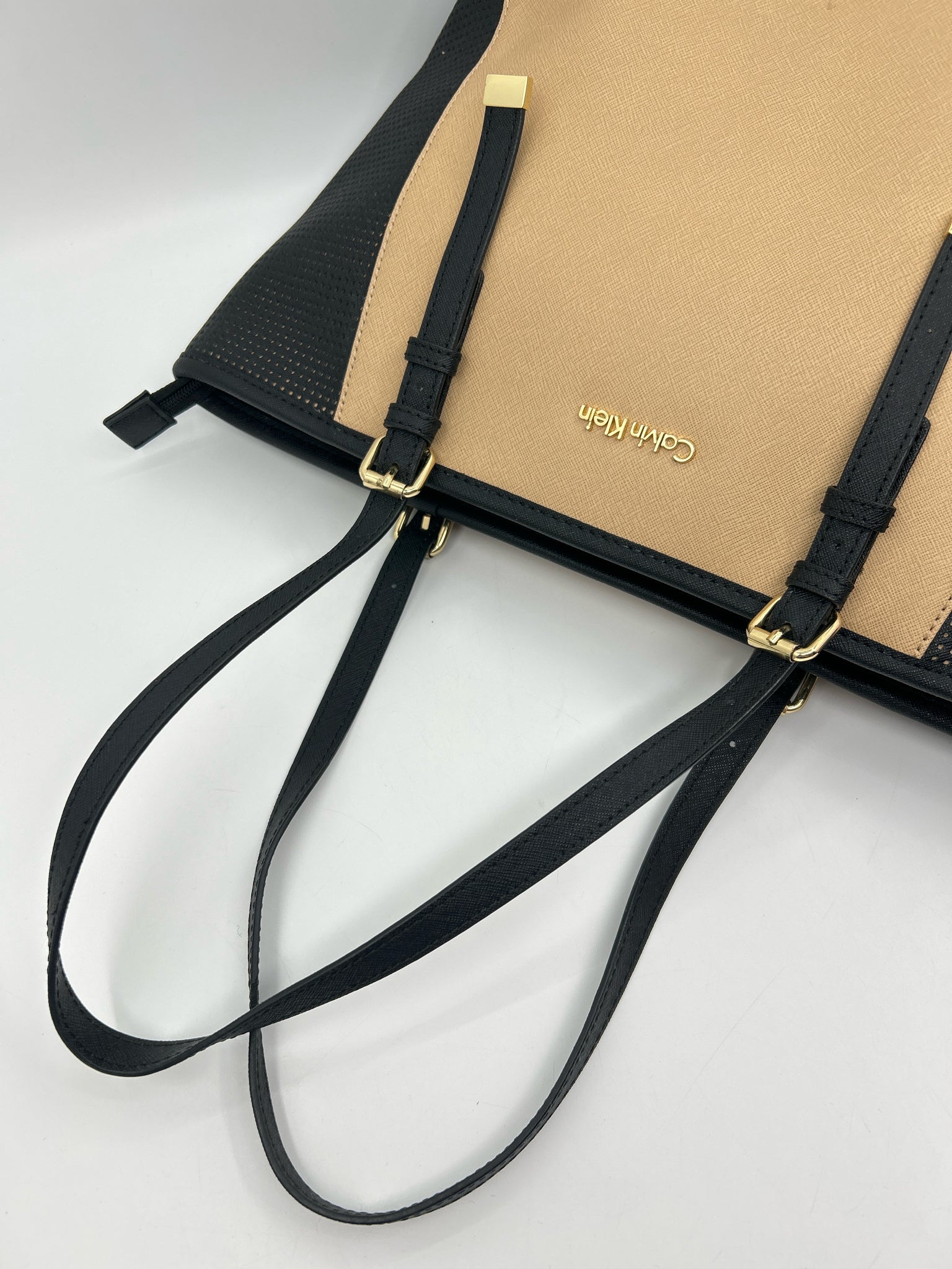 CALVIN KLEIN Beige & Black Women Tote