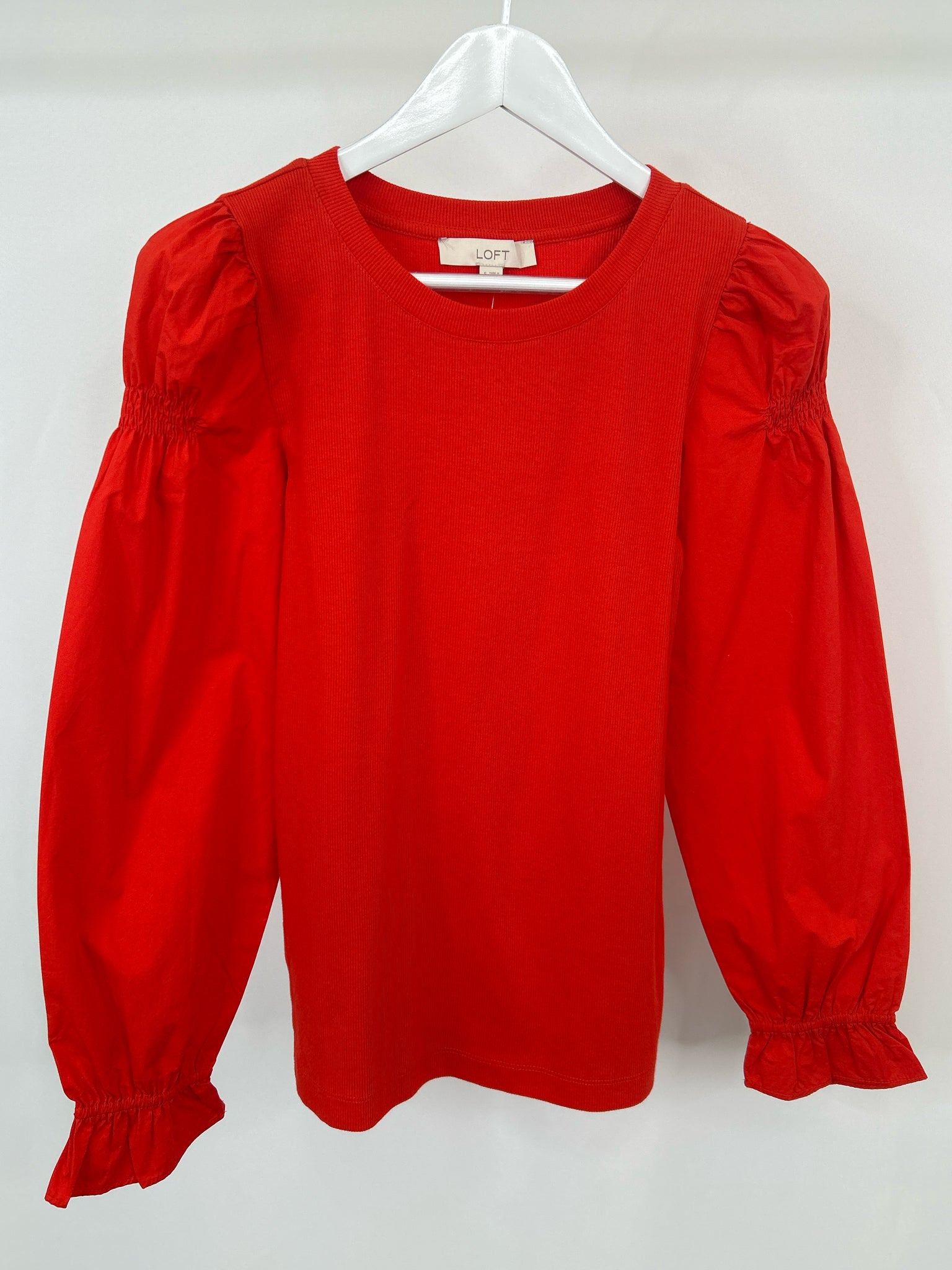 LOFT Size S Orange Red Women Top NWT