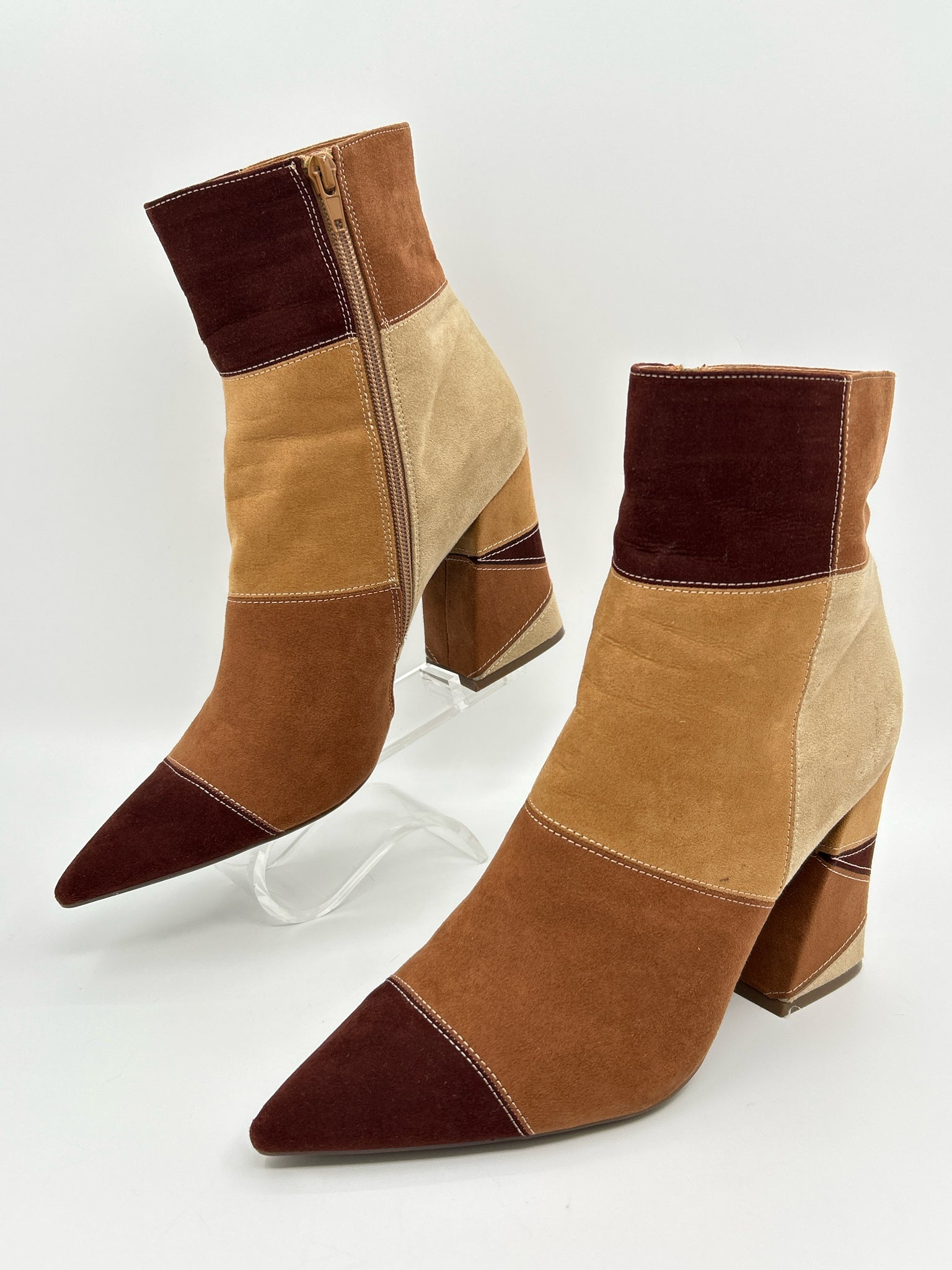 MADDEN GIRL Size 10M BROWN AND BEIGE Women Booties