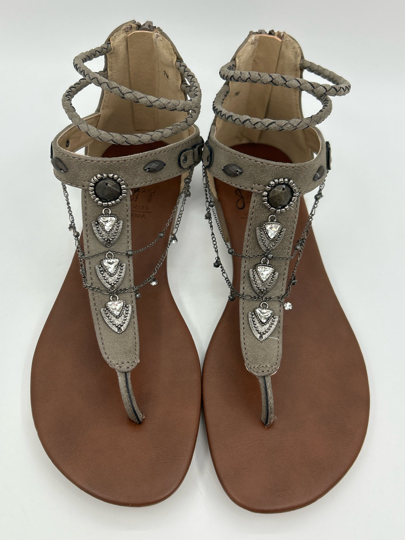 JELLYPOP Size 7M Grey Women Sandal