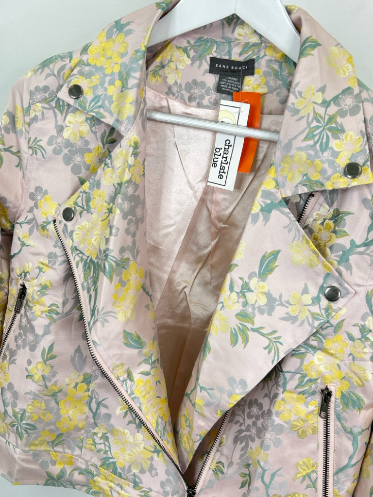 SANS SOUCI Size L Pink Floral Jacket NWT