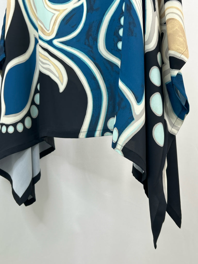 CHICO'S Size L/XL BLACK AND BEIGE Poncho