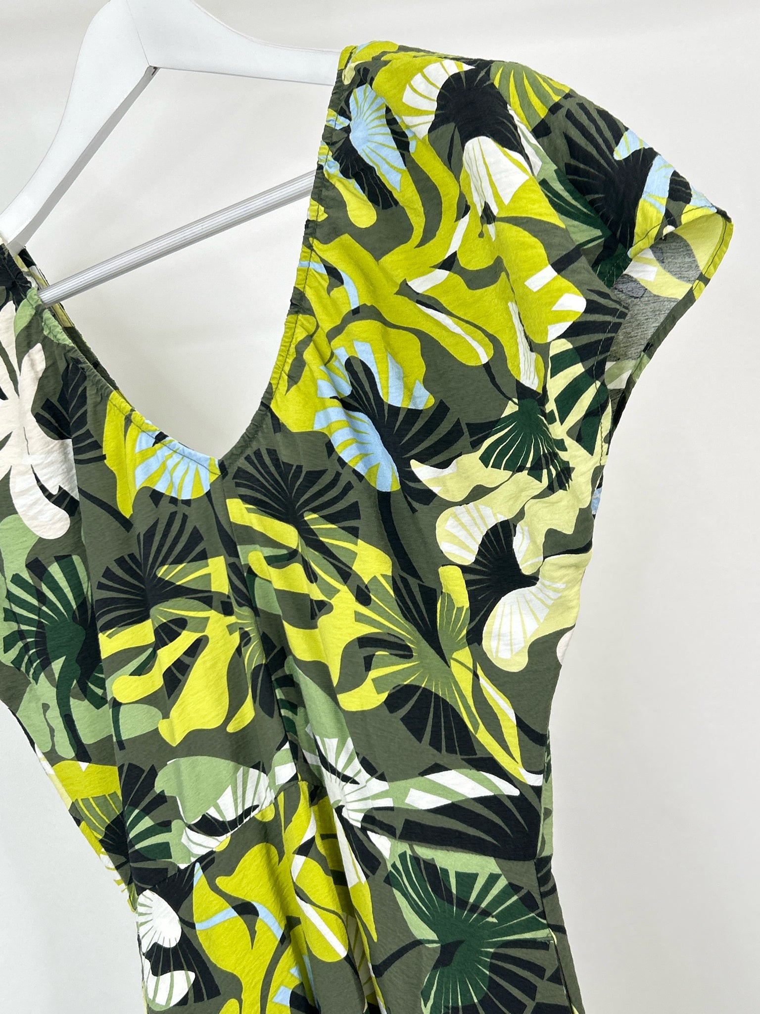 On 34TH Size S Green Print Women Dress