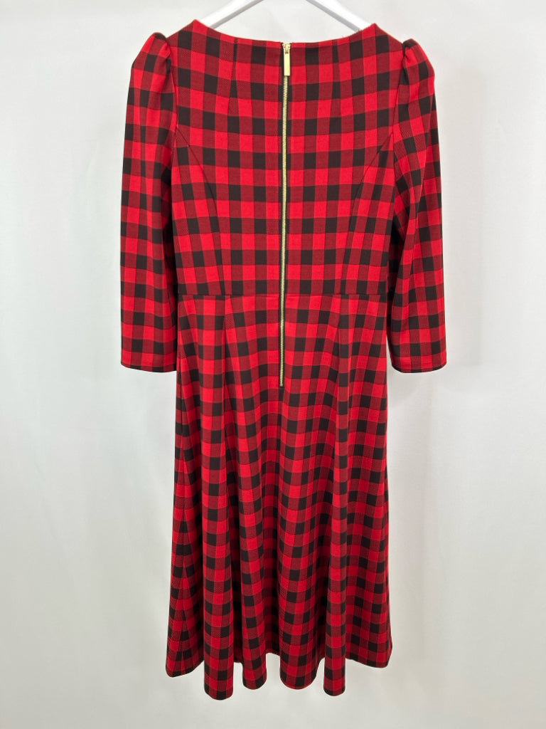 CALVIN KLEIN Women Size 8 Red and Black Dress