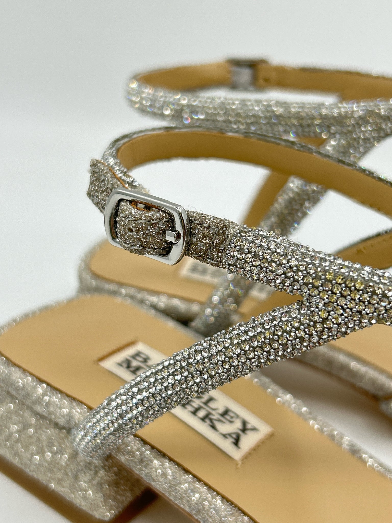 BADGLEY MISCHKA Size 6 Silver Women Sandal