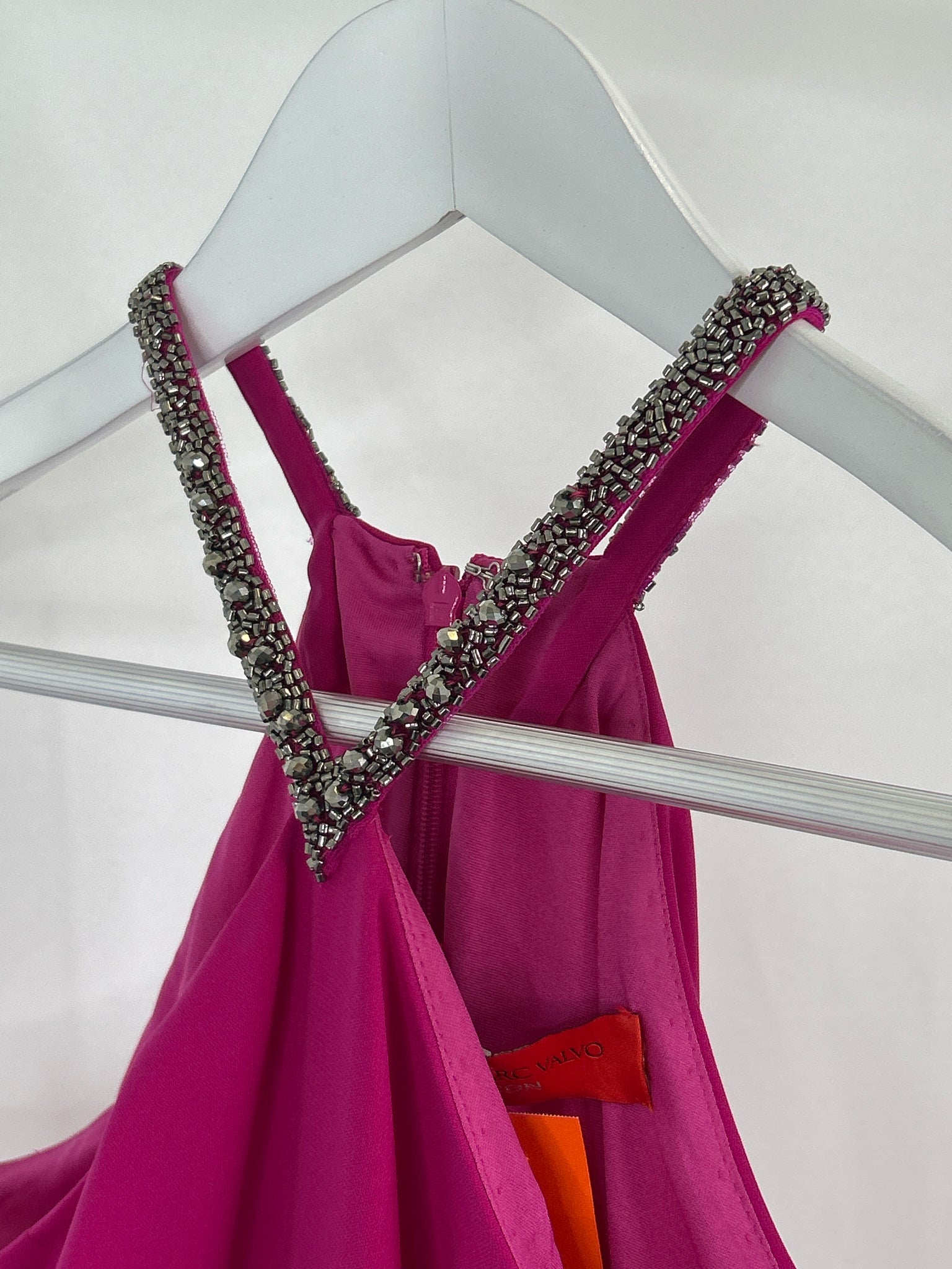 CARMEN MARC VALVO Size S/M Fuchsia Women Dress