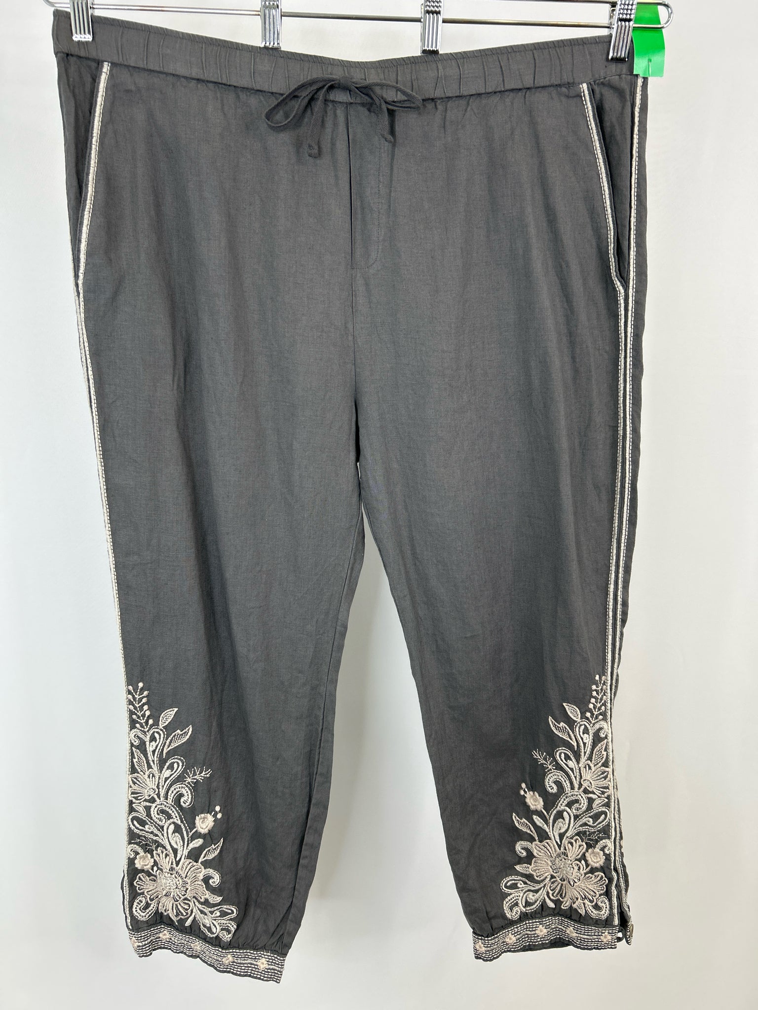 JOHNNY WAS Size XL Grey Women Pants