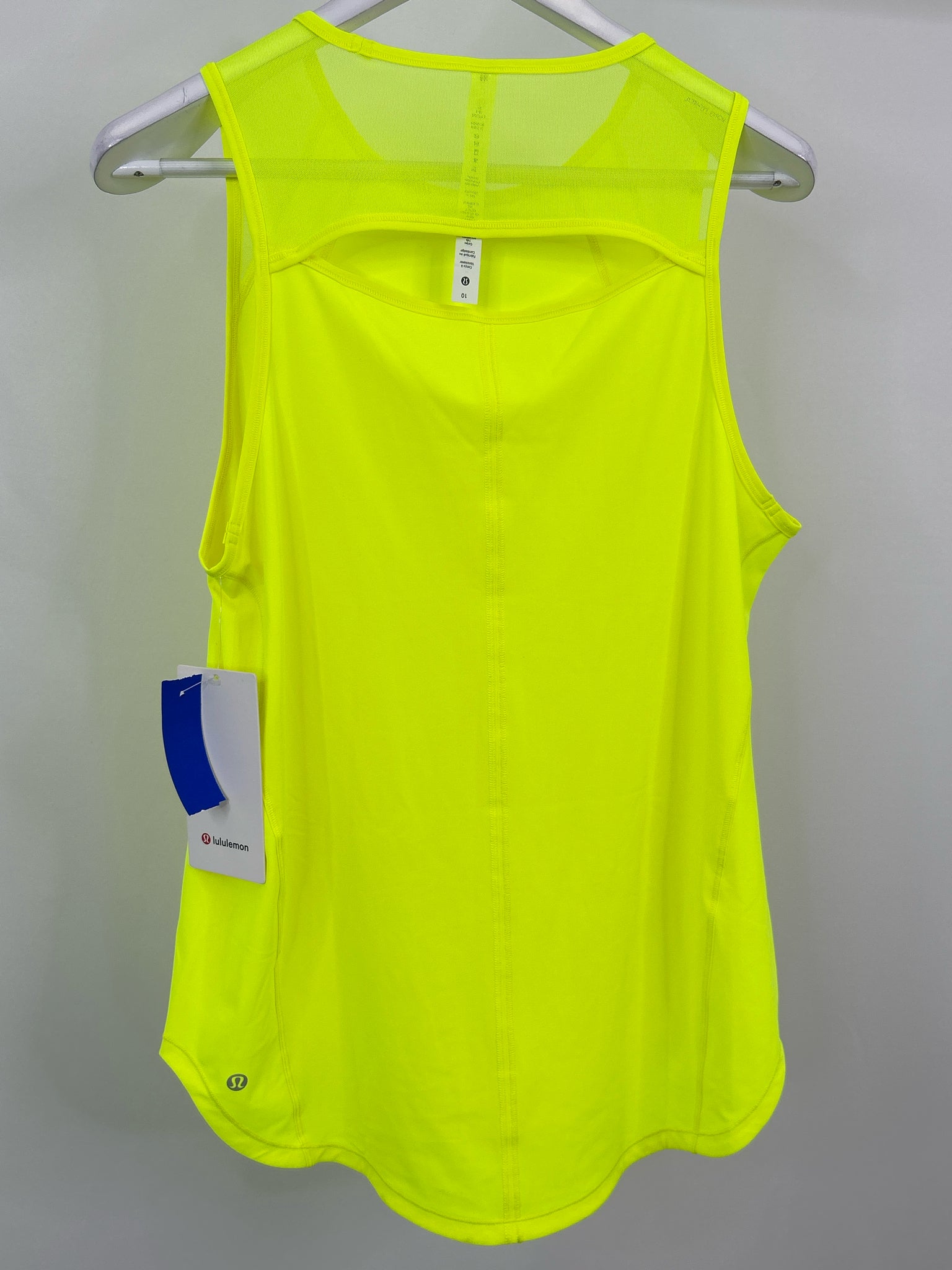 LULULEMON Size 10 neon yellow Women Tank Top