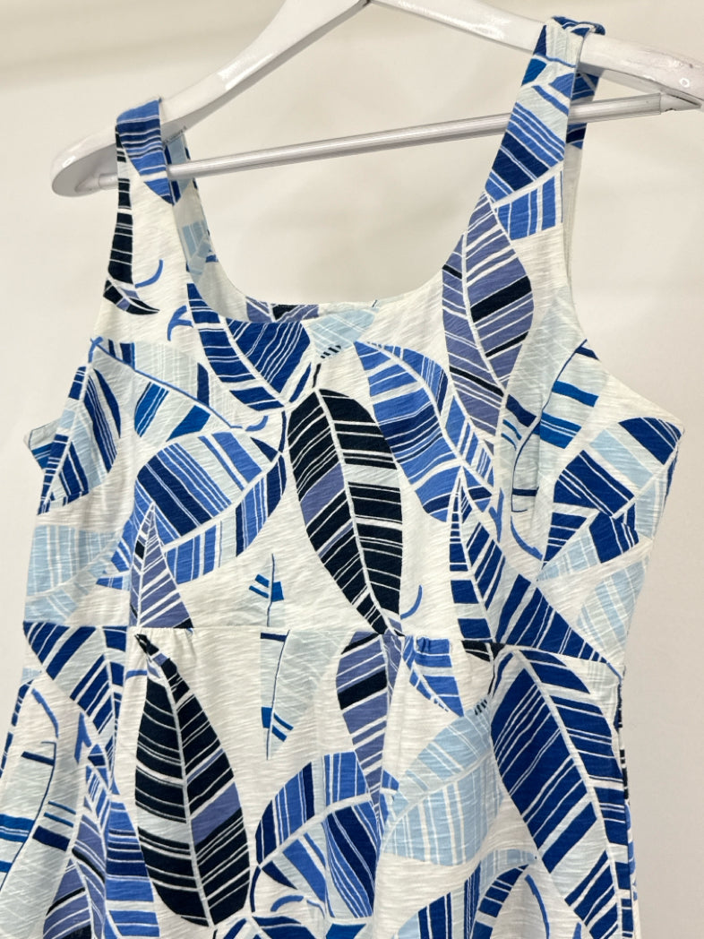 TOMMY BAHAMA Size L Blue Print Women Dress