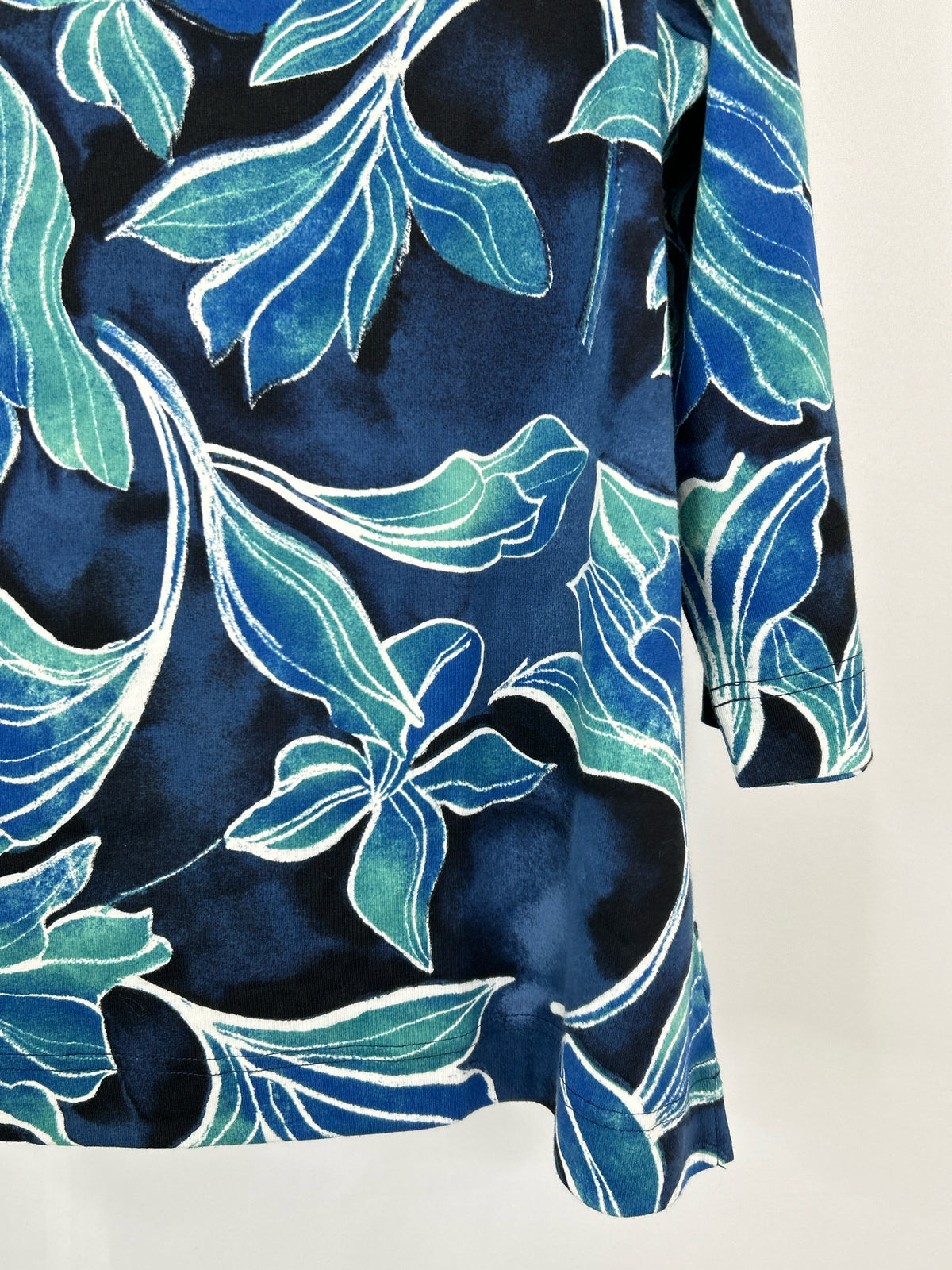 CHICO'S Size XL Blue Print Women Top