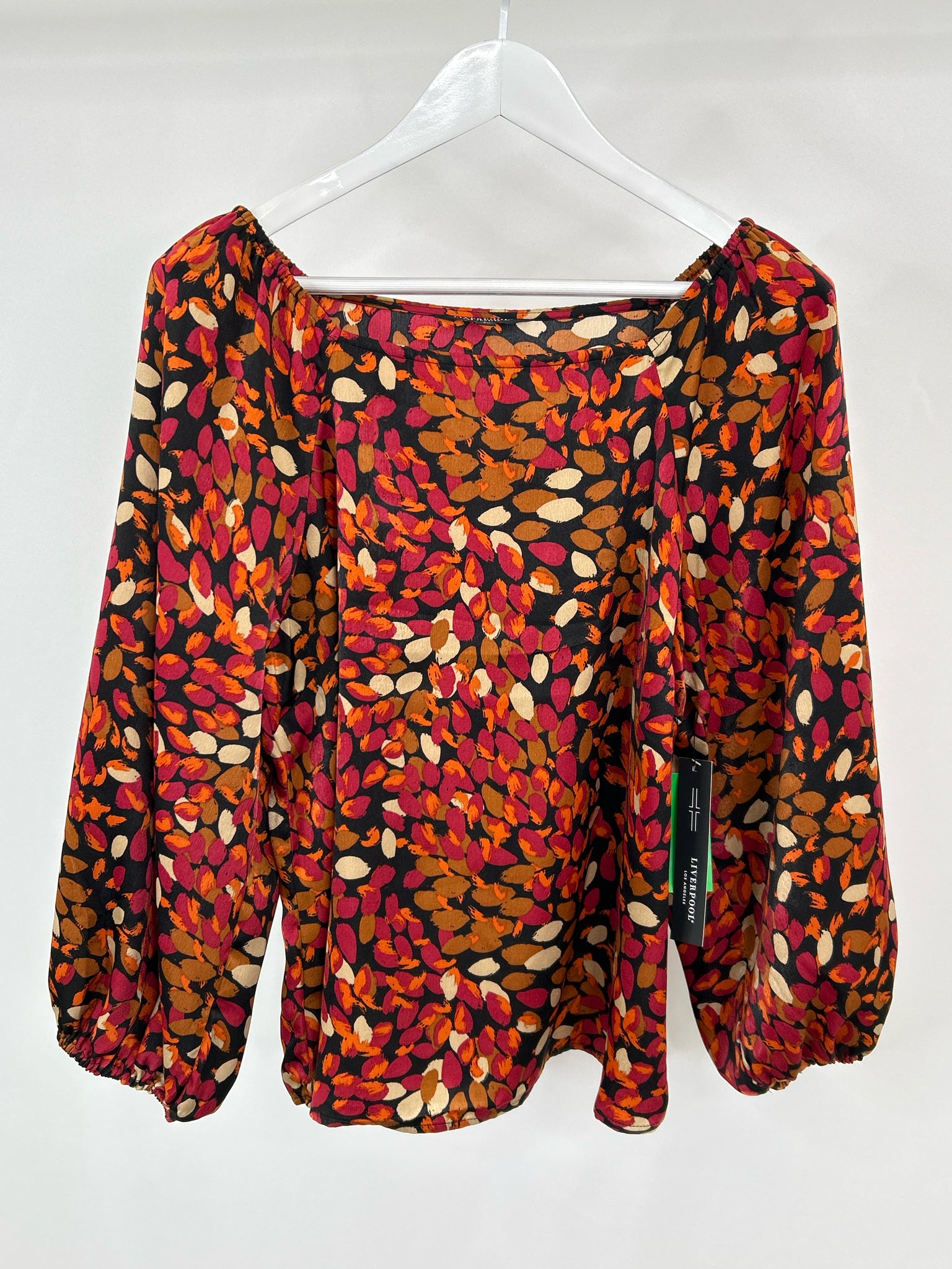 LIVERPOOL Size L Berry Print Women Top NWT