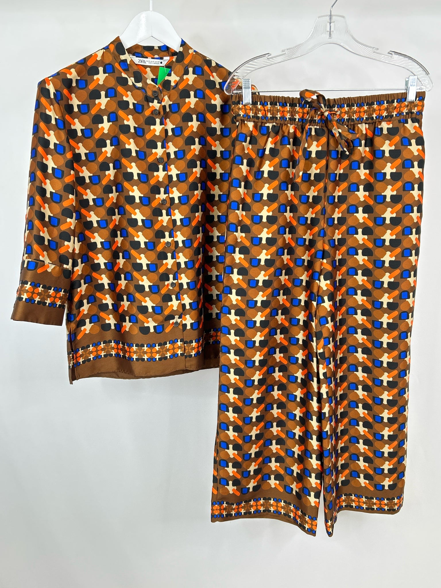 ZARA Size M BRONZE Women 2-Piece w/pants